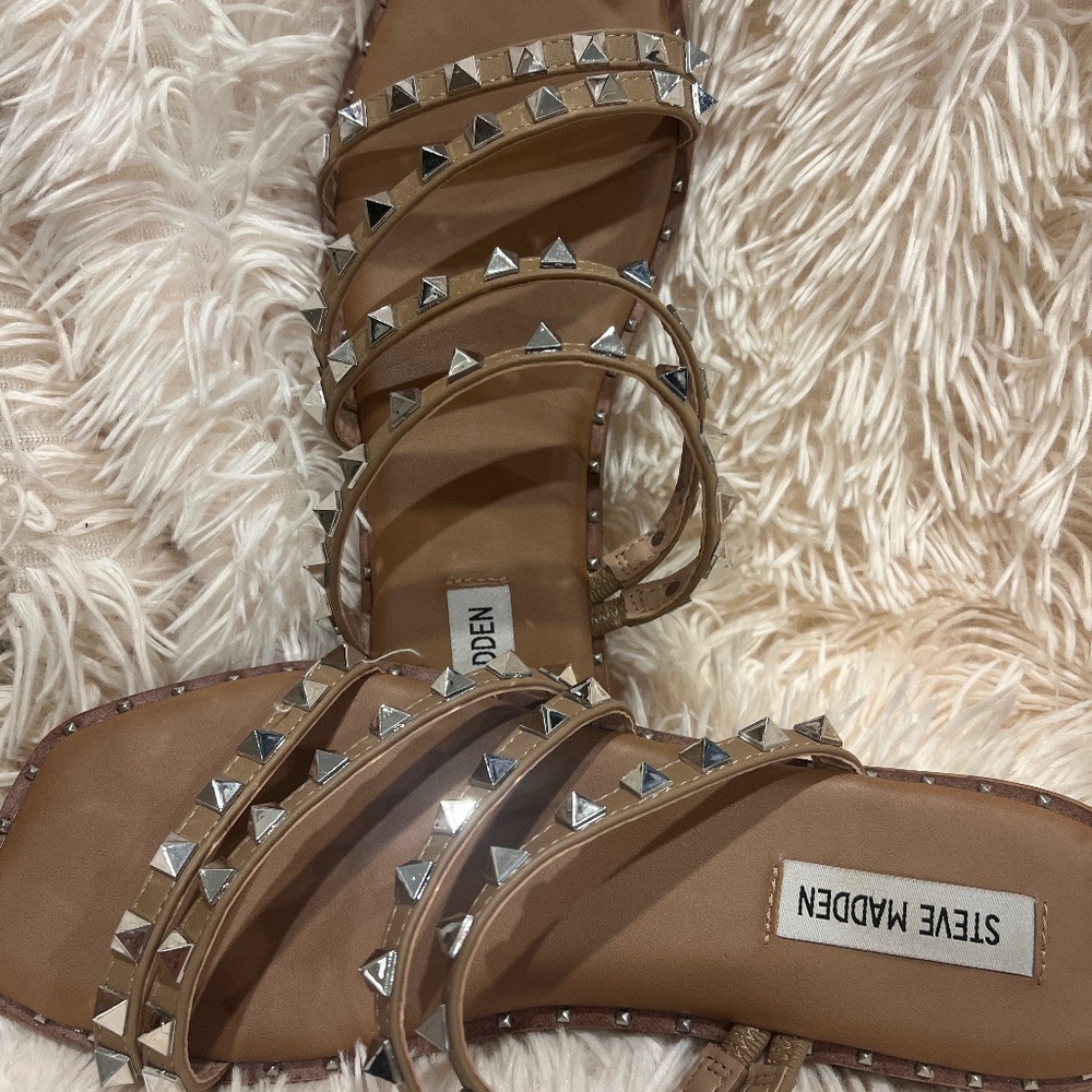 Steve Madden studded nude sandals